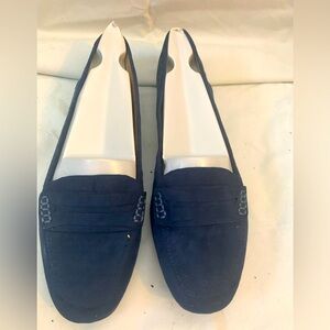 Ralph Lauren Lapis Indigo Blue Suede Leather Camila Loafer Driving Moccasin